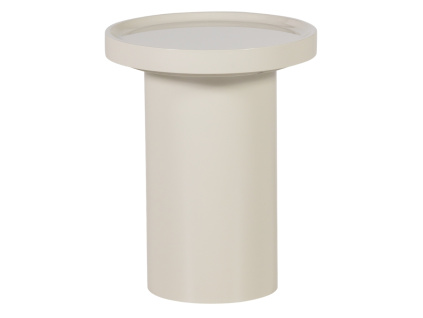 Bílý lakovaný odkládací stolek Veluna ø 40 cm