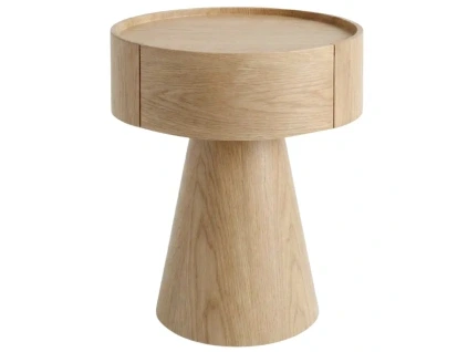 Dubový noční stolek James ø 40 cm