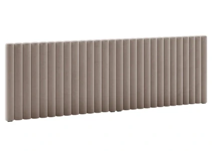 Hnědé sametové čelo k posteli Micadoni Mistero 280 cm