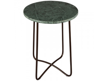 Zelený mramorový odkládací stolek DUTCHBONE Emerald 41 cm