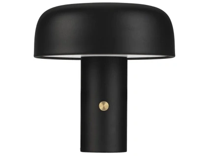 Černá kovová stolní LED lampa Nova Luce Noelia