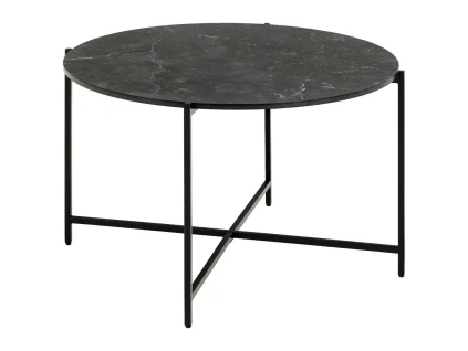 Černý konferenční stolek Lamoine Ø70 cm