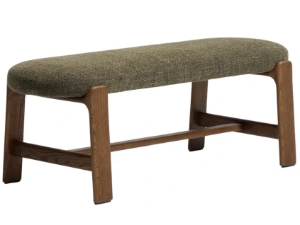 Zelená ořechová lavice Kave Home Granite 120 cm