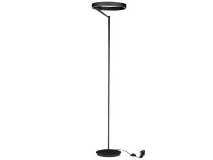 Černá kovová stojací LED lampa Nova Luce Adaliz 180 cm
