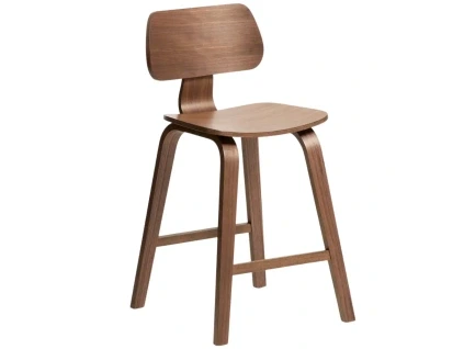 Ořechová barová židle Kave Home Gena 65 cm