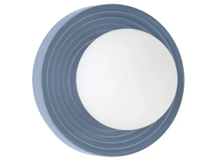 Modrošedé keramické nástěnné světlo Nova Luce Orbique 22 cm