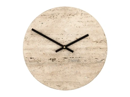 Travertinové nástěnné hodiny Loko ⌀25 cm