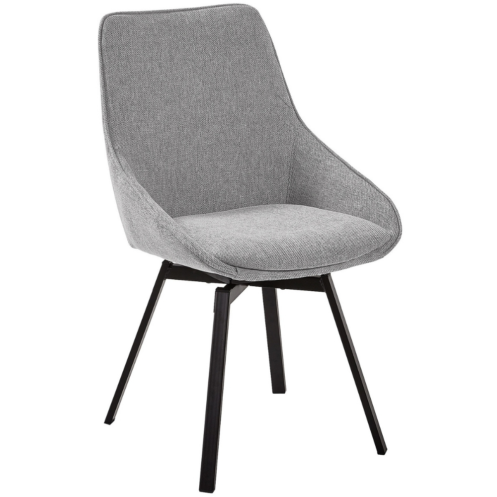 Světle šedá látková jídelní židle Kave Home Jenna