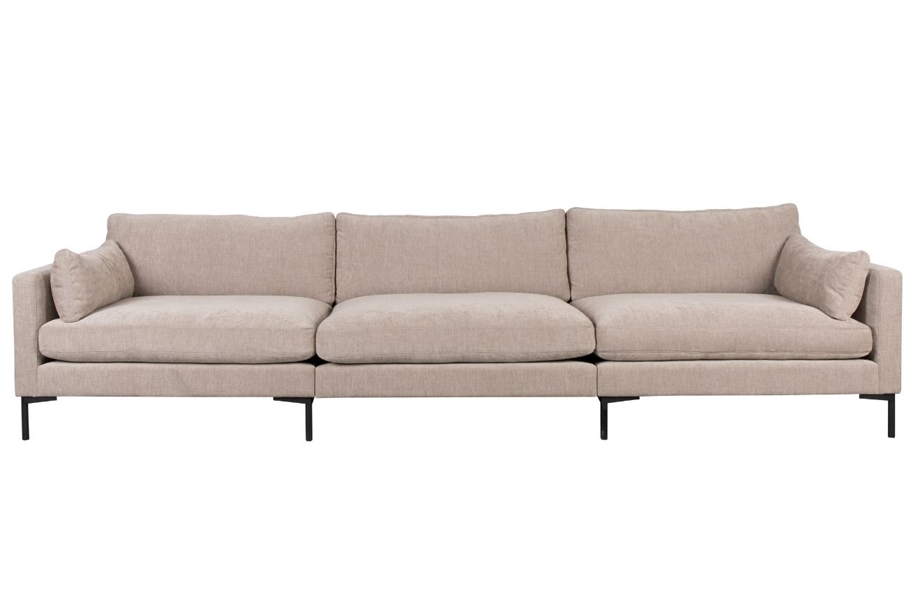 B&eacute;žov&aacute; l&aacute;tkov&aacute; čtyřm&iacute;stn&aacute; pohovka ZUIVER SUMMER 335 cm