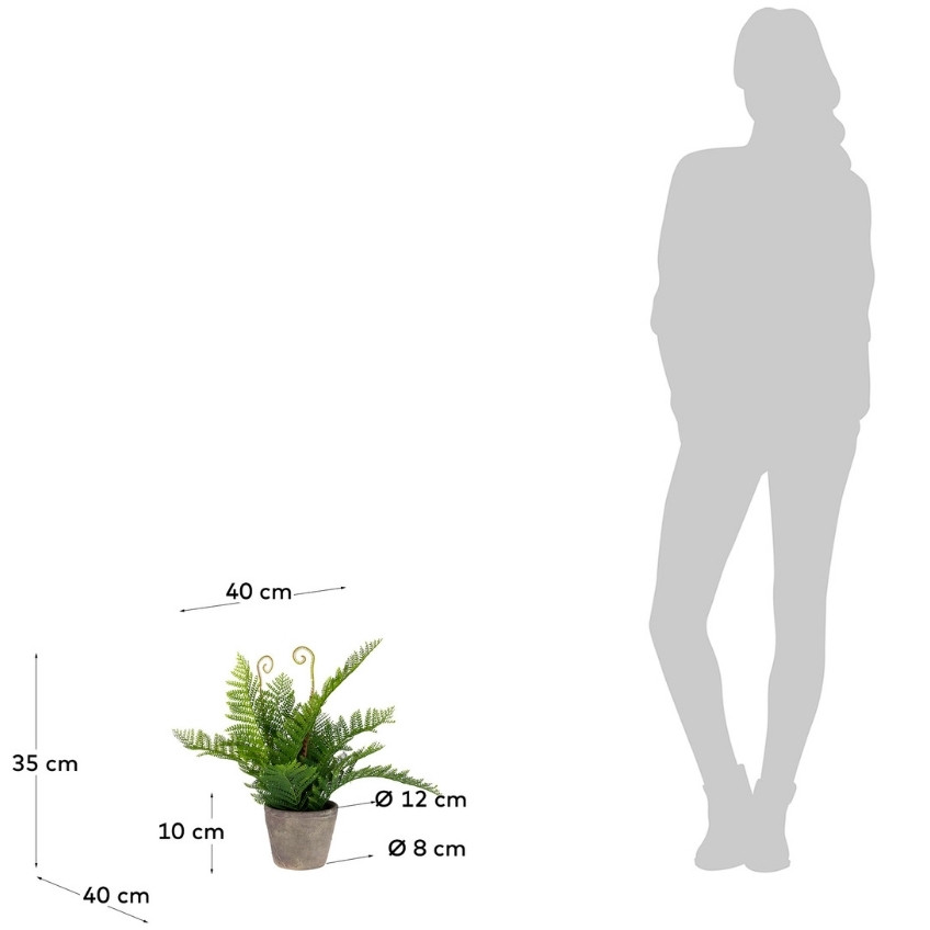 Umělá květina Kave Home Filicopsida 35 cm