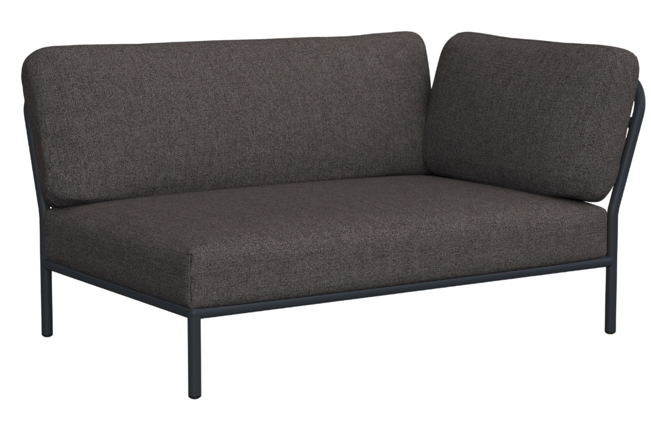Šedý látkový rohový modul HOUE Level 140 x 95 cm, pravý