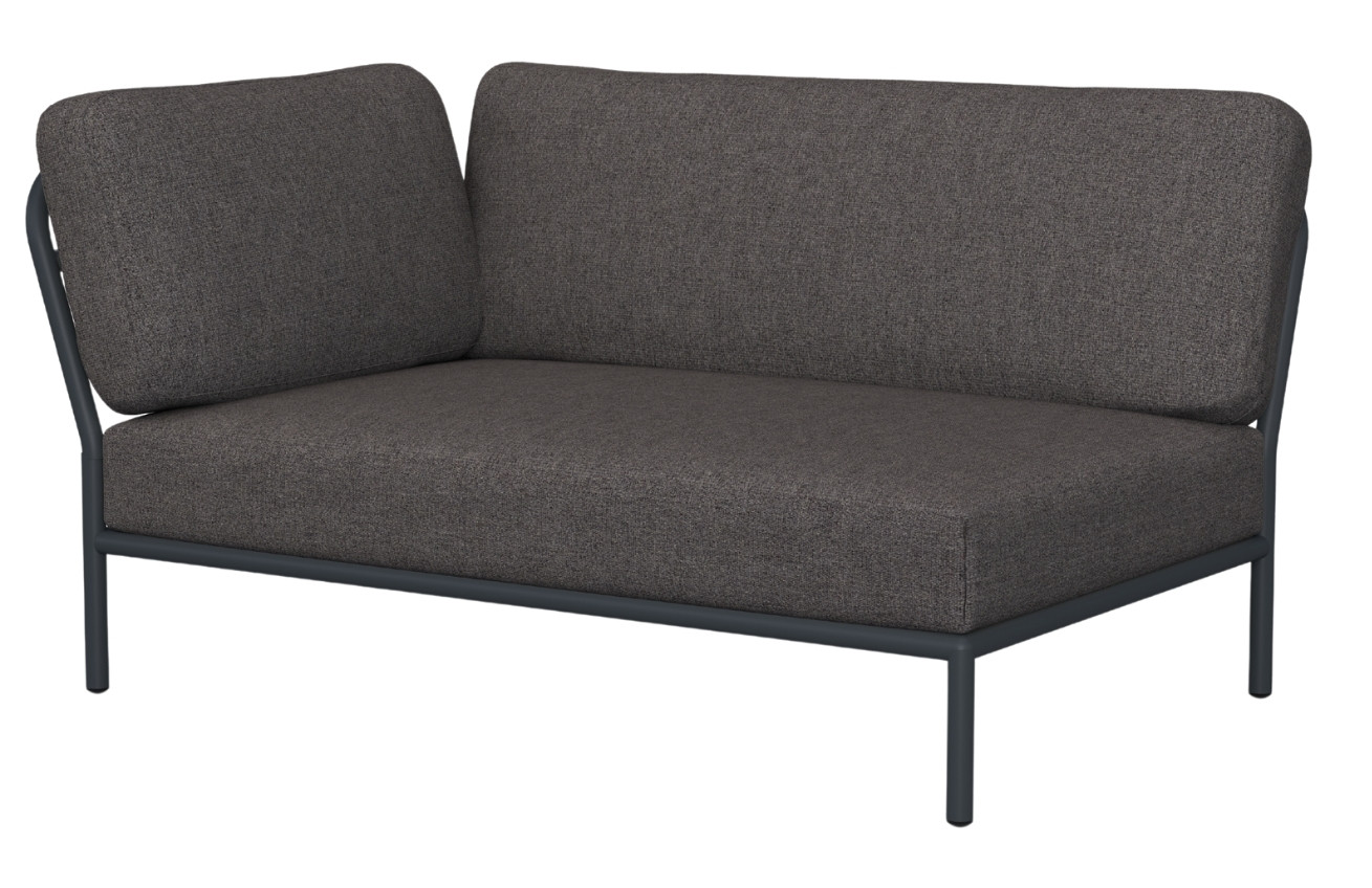 Šedý látkový rohový modul HOUE Level 140 x 95 cm, levý