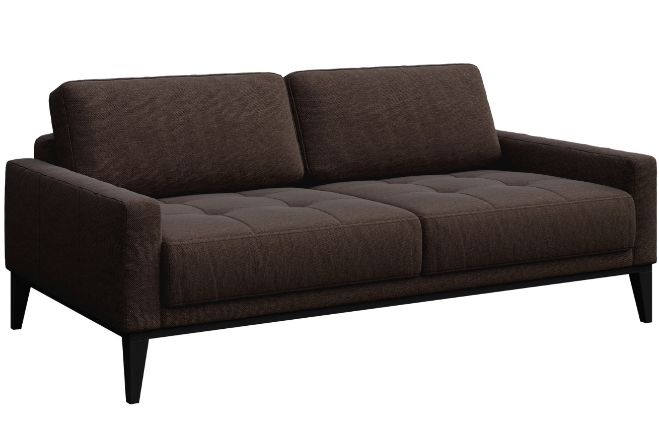 Hnědá dvoumístná látková pohovka MESONICA Musso Tufted I, 173 cm