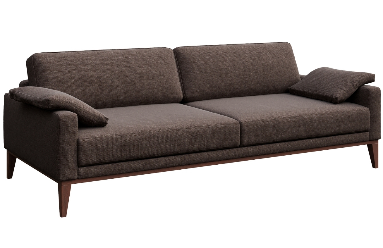 Hnědá třímístná látková pohovka MESONICA Musso I, 211 cm