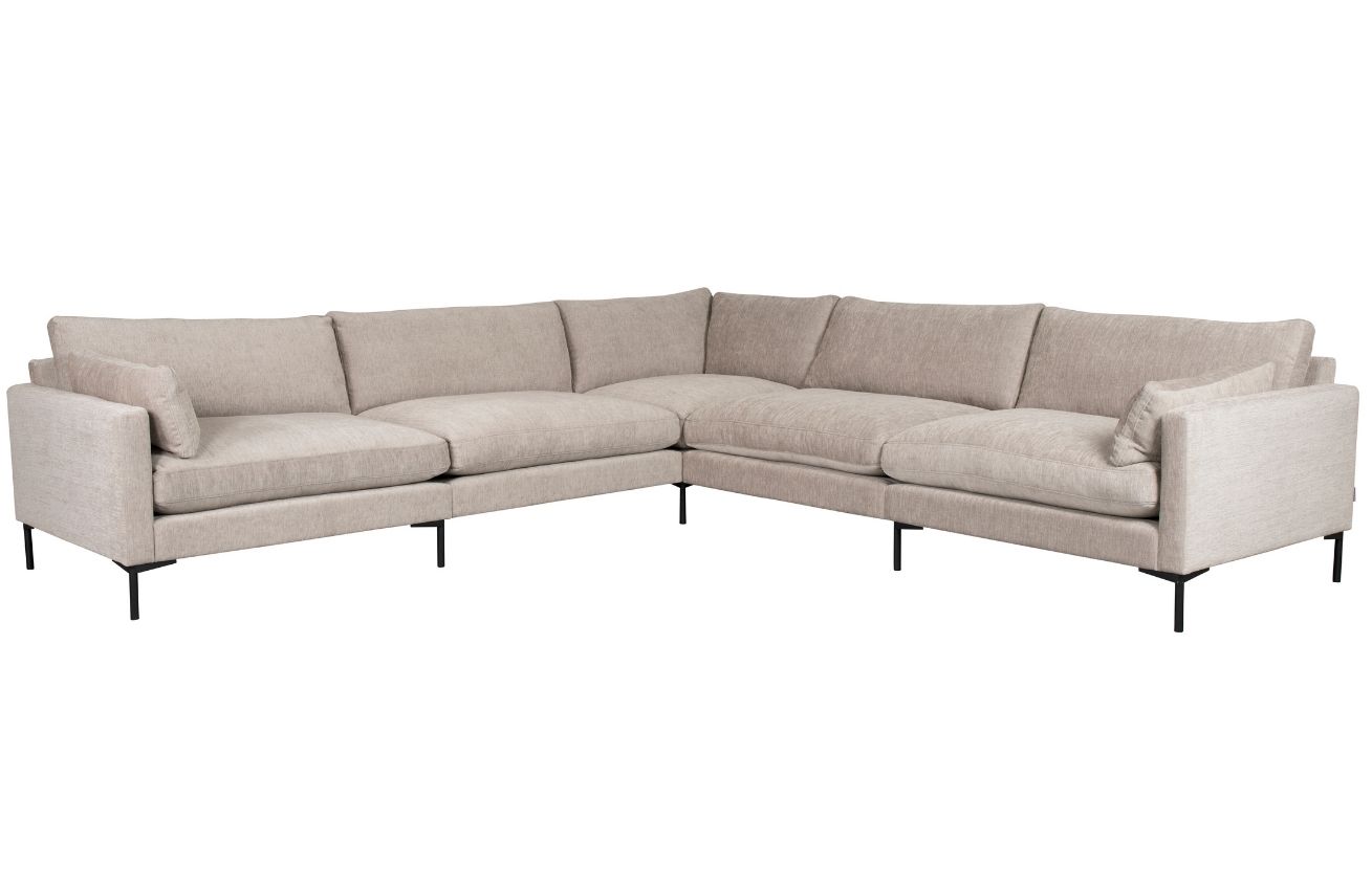 B&eacute;žov&aacute; l&aacute;tkov&aacute; rohov&aacute; pohovka ZUIVER SUMMER 318 x 318 cm