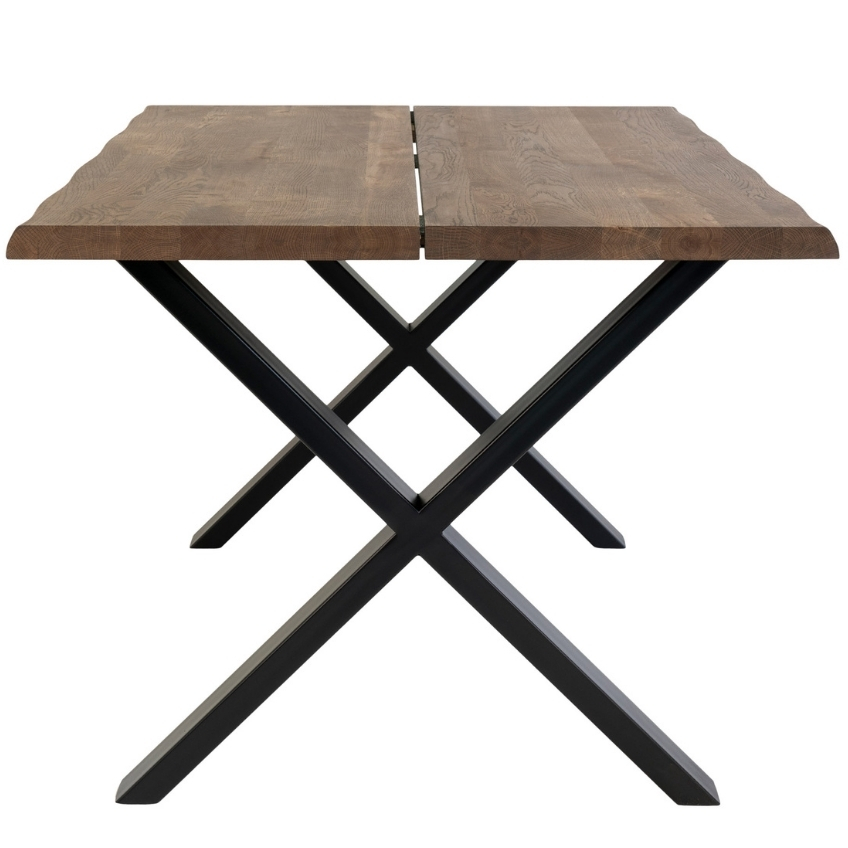 Nordic Living Tmavě hnědý dubový jídelní stůl Tolon 140x95 cm
