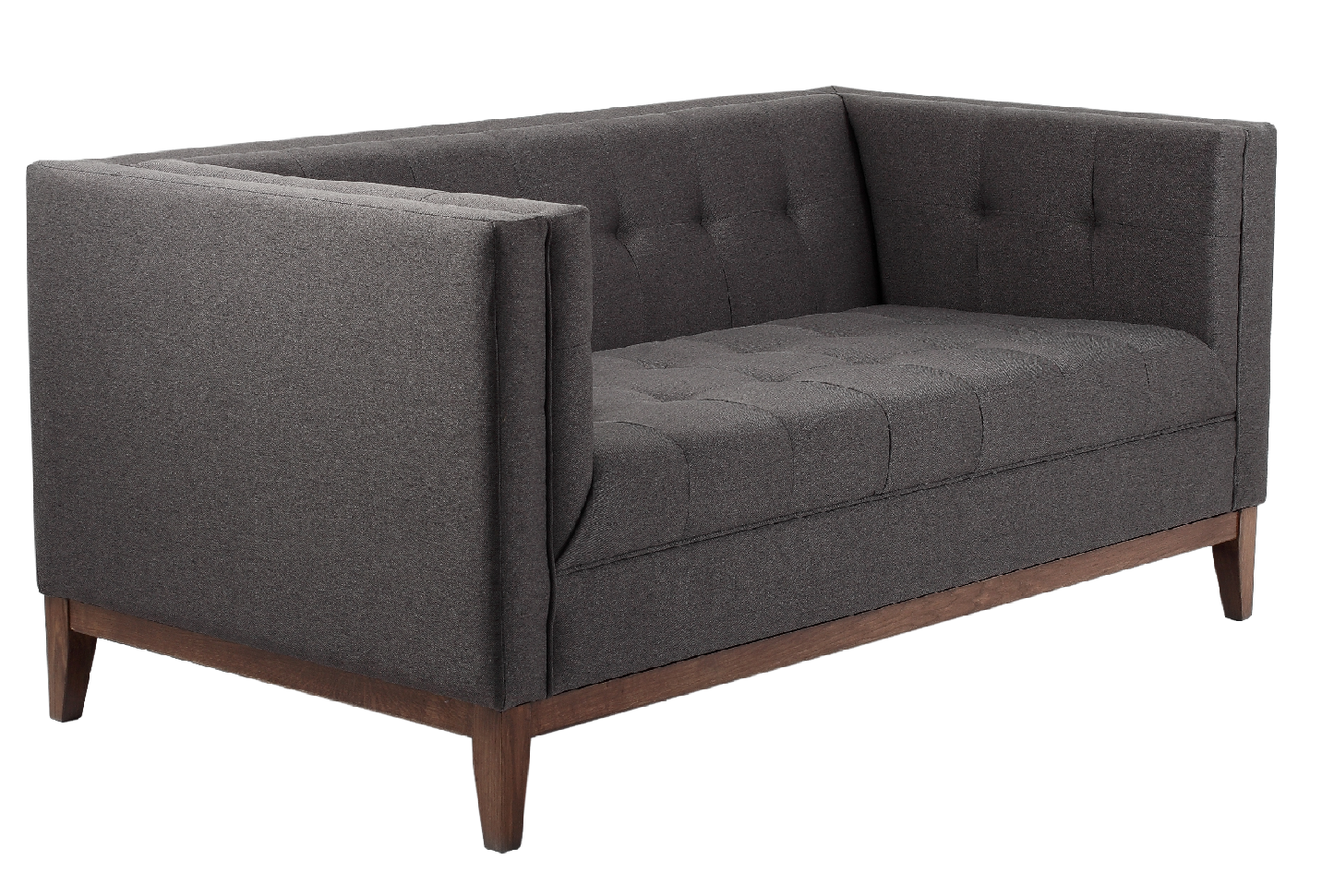 Nordic Design Antracitově šedá látková dvoumístná rozkládací pohovka Tomm 159 cm