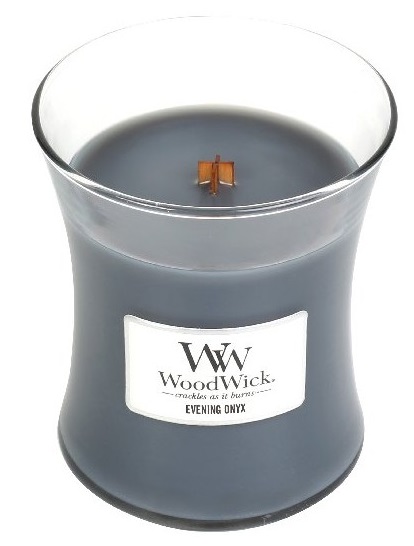WoodWick Střední vonná svíčka WoodWick, Evening Onyx