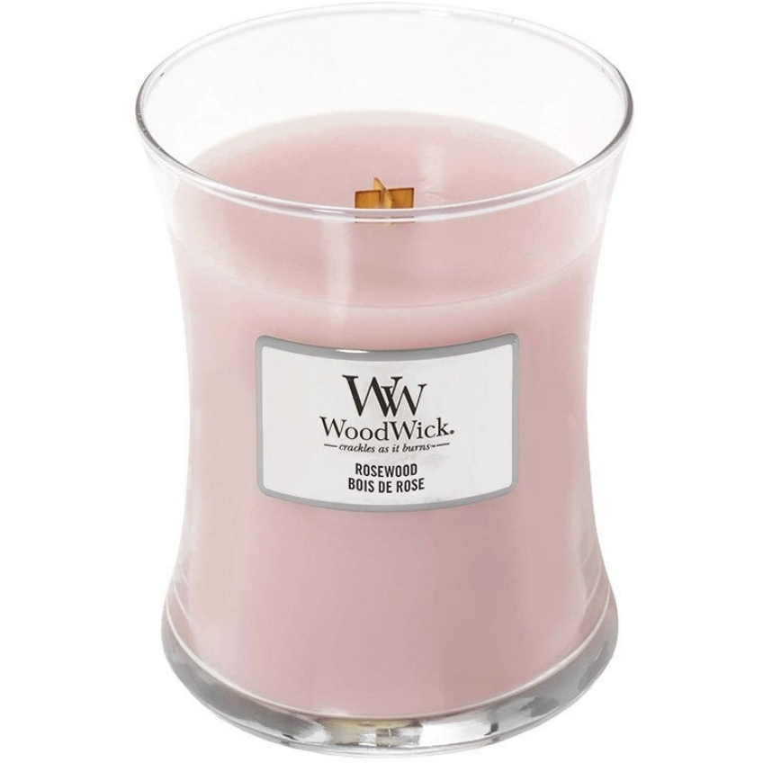 WoodWick Střední vonná svíčka WoodWick, Rosewood
