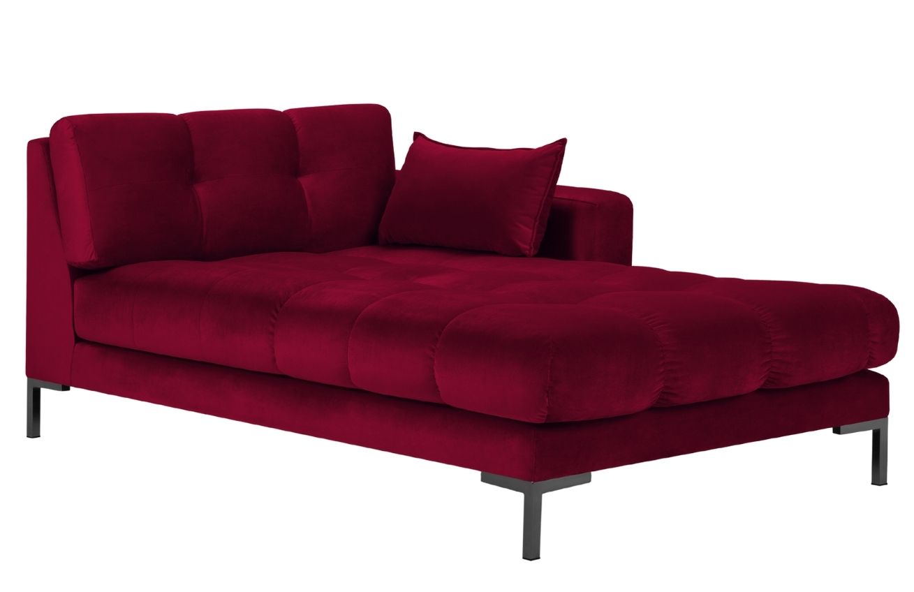 V&iacute;nově červen&aacute; sametov&aacute; leno&scaron;ka MICADONI MAMAIA 185 cm, prav&aacute;