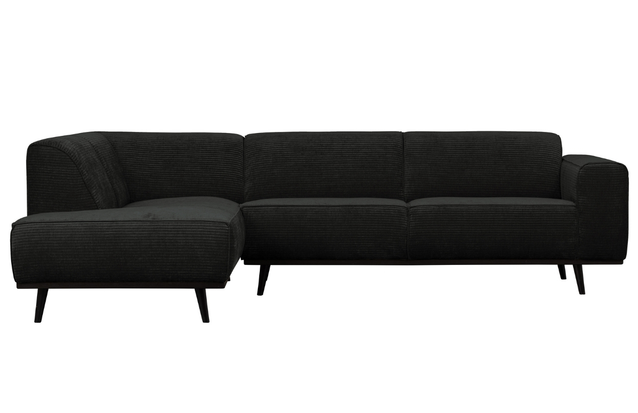 WOOOD Čern&aacute; man&scaron;estrov&aacute; rohov&aacute; pohovka Twilight 274 cm, lev&aacute;