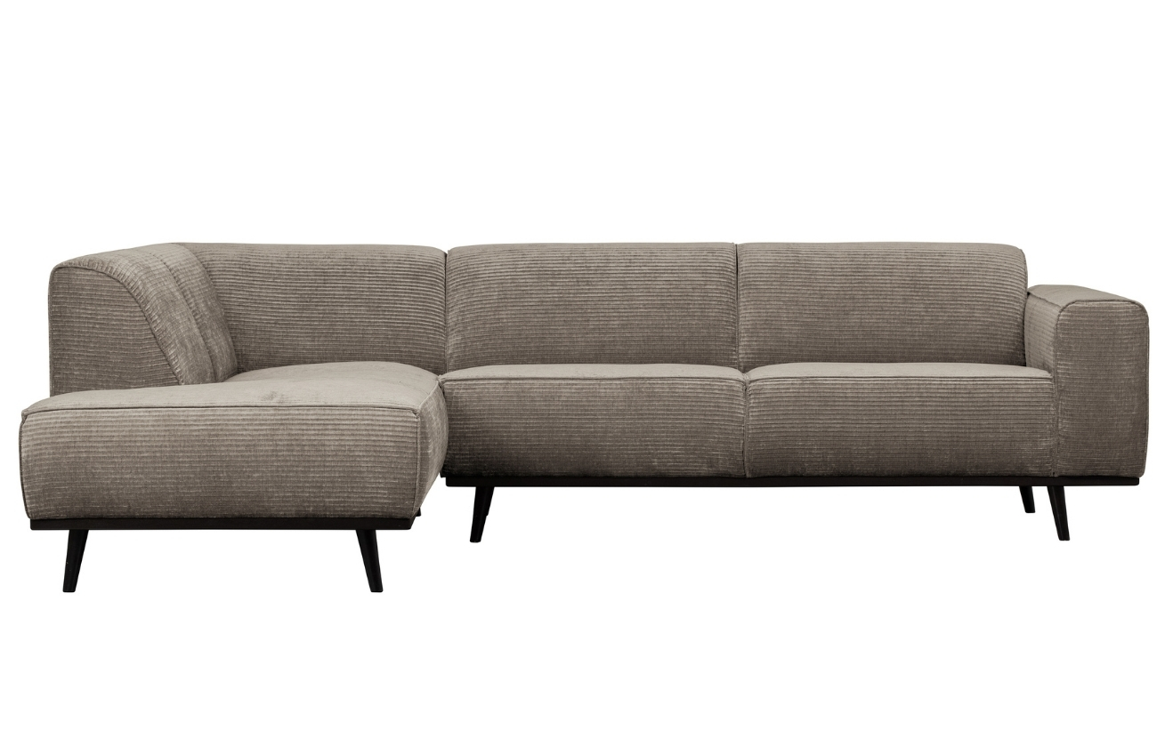 WOOOD Světle &scaron;ed&aacute; man&scaron;estrov&aacute; rohov&aacute; pohovka Twilight 274 cm, lev&aacute;