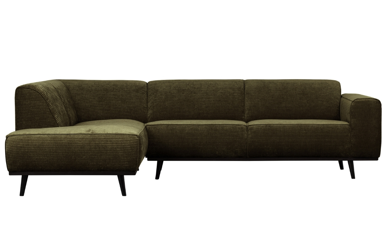 WOOOD Tmavě zelen&aacute; man&scaron;estrov&aacute; rohov&aacute; pohovka Twilight 274 cm, lev&aacute;