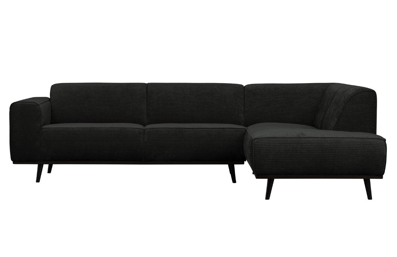 WOOOD Čern&aacute; man&scaron;estrov&aacute; rohov&aacute; pohovka Twilight 274 cm, prav&aacute;