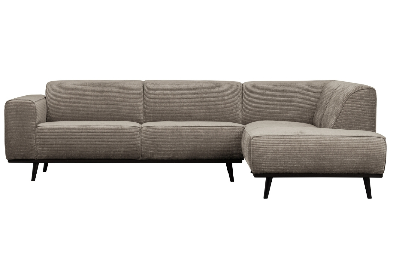 WOOOD Světle &scaron;ed&aacute; man&scaron;estrov&aacute; rohov&aacute; pohovka Twilight 274 cm, prav&aacute;