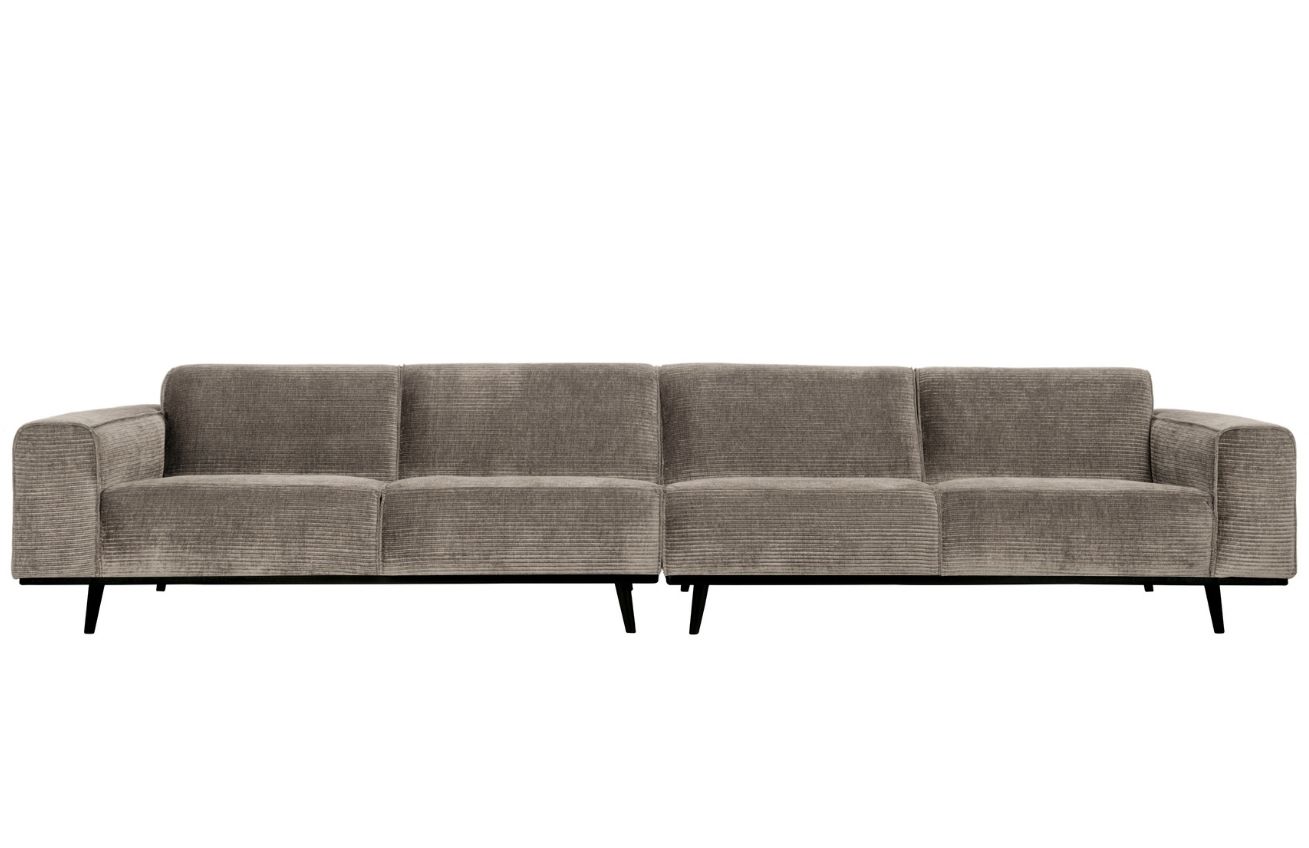 WOOOD Světle &scaron;ed&aacute; man&scaron;estrov&aacute; čtyřm&iacute;stn&aacute; pohovka Twilight 372 cm