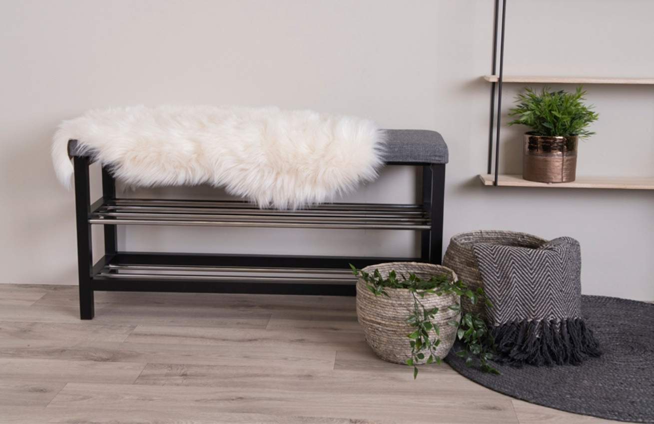 Nordic Living Bílá ovčí ekokůže Lenny