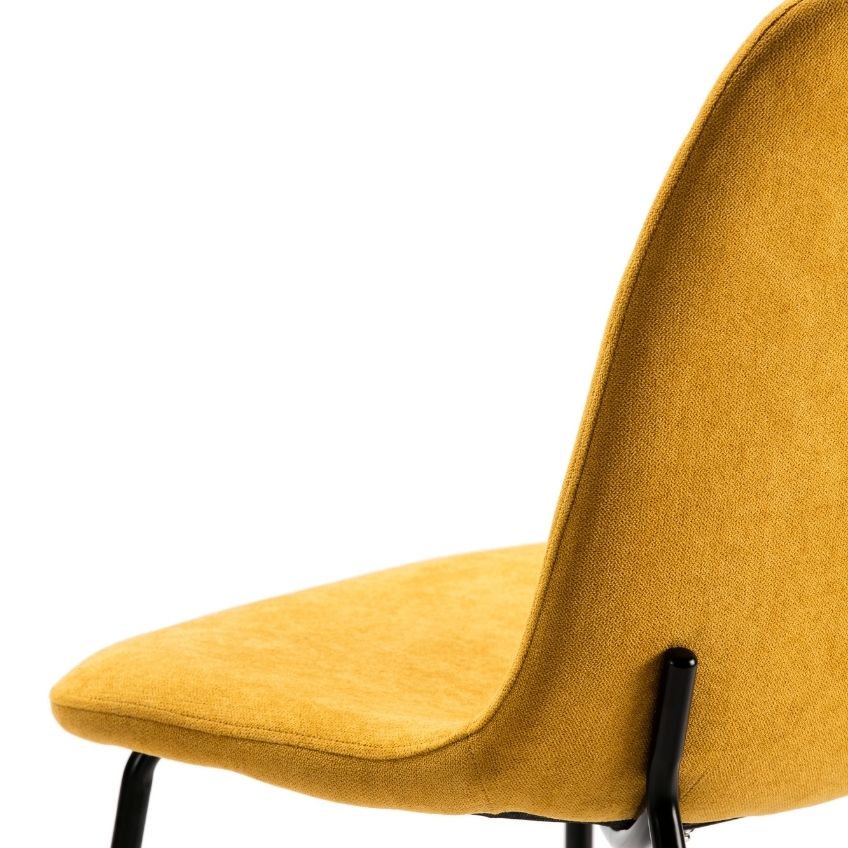 Žlutá látková jídelní židle Marckeric Renne -fv-interier-25
