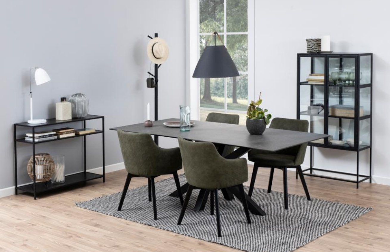 Scandi Černý stojanový věšák Hamburg II