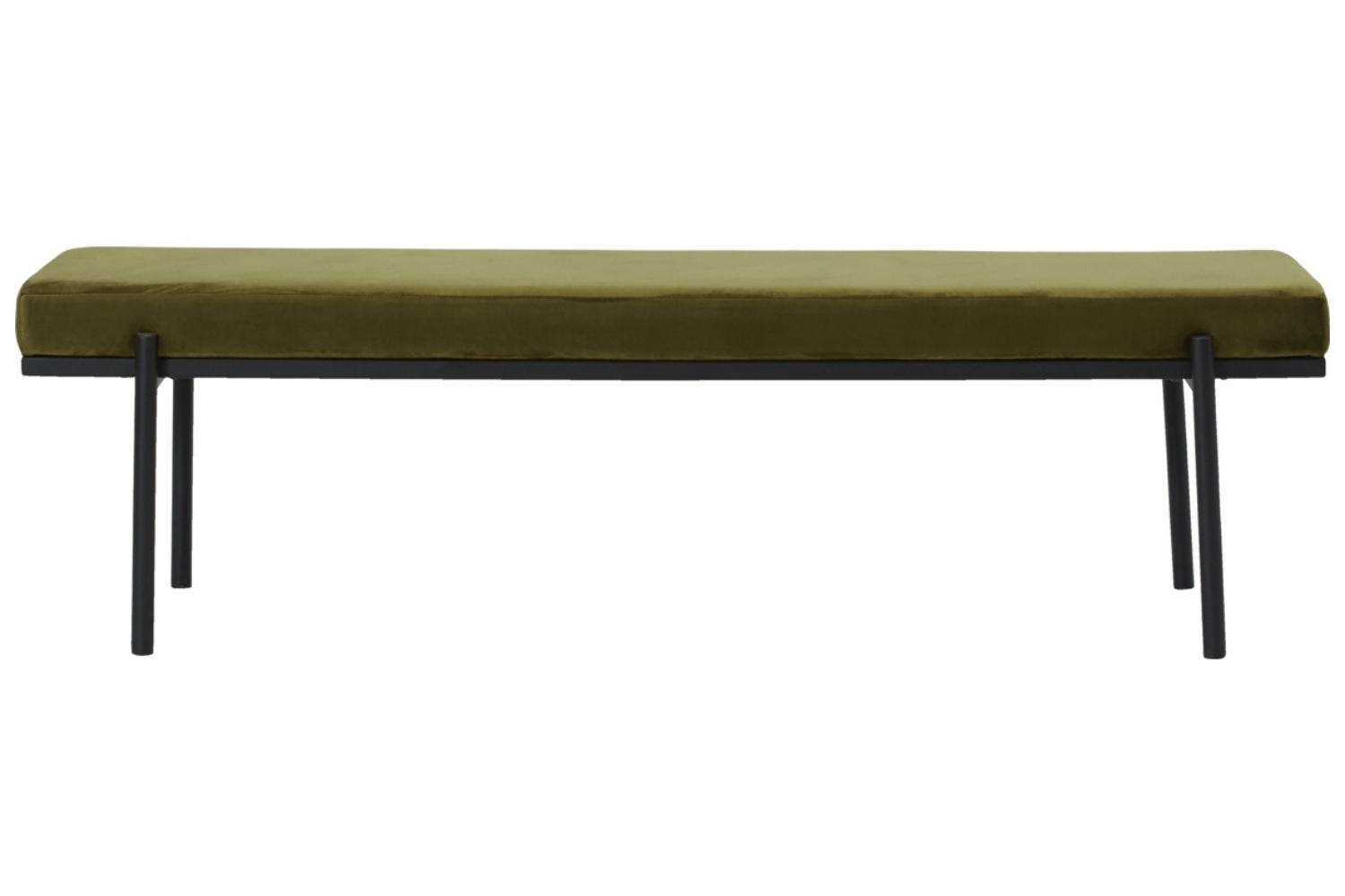 House Doctor Hořčicově žlut&aacute; sametov&aacute; lavice Lao 160 cm