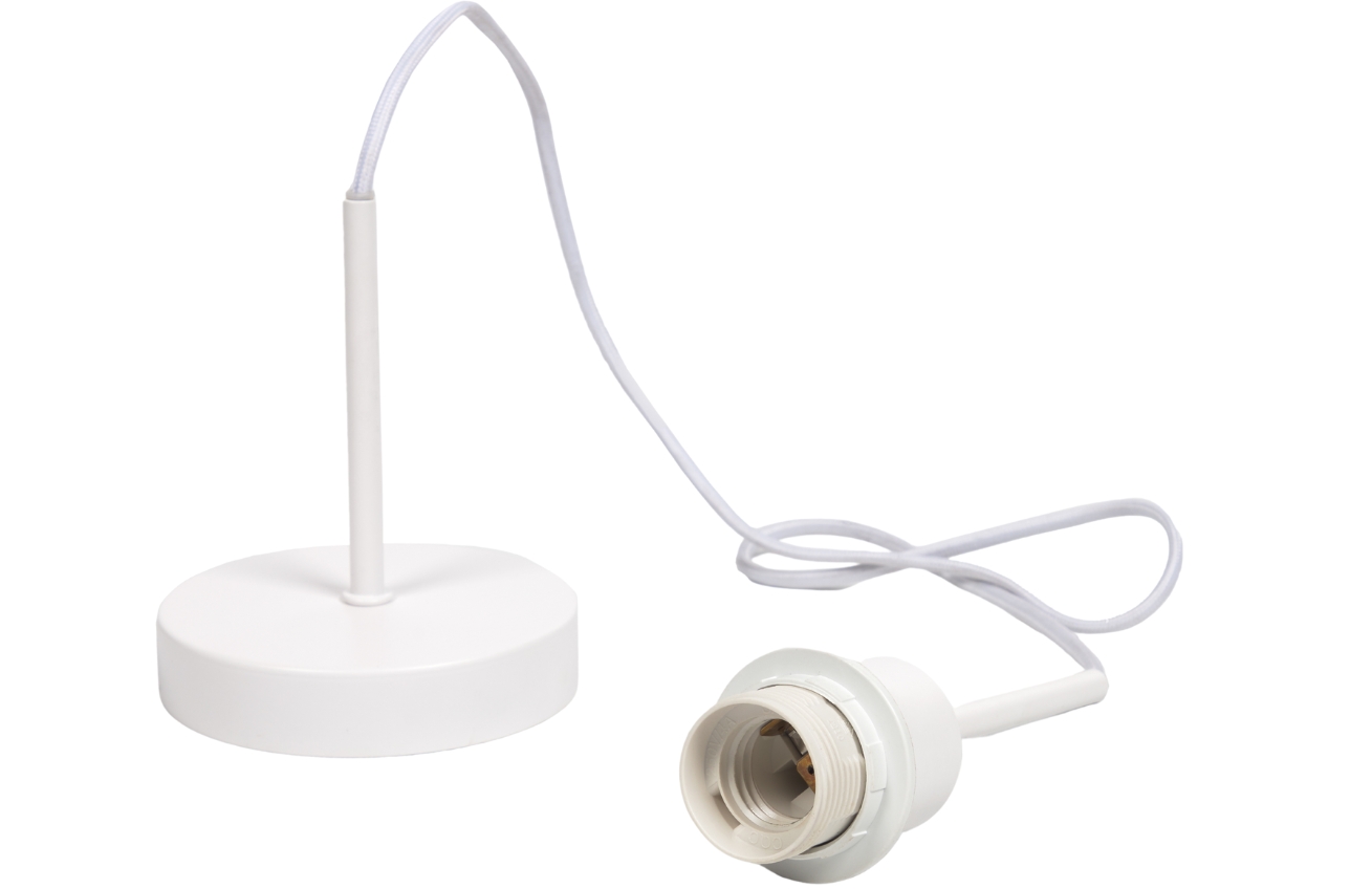 Kave Home Bílý plastový napájecí kabel Fulvia 1,5 m