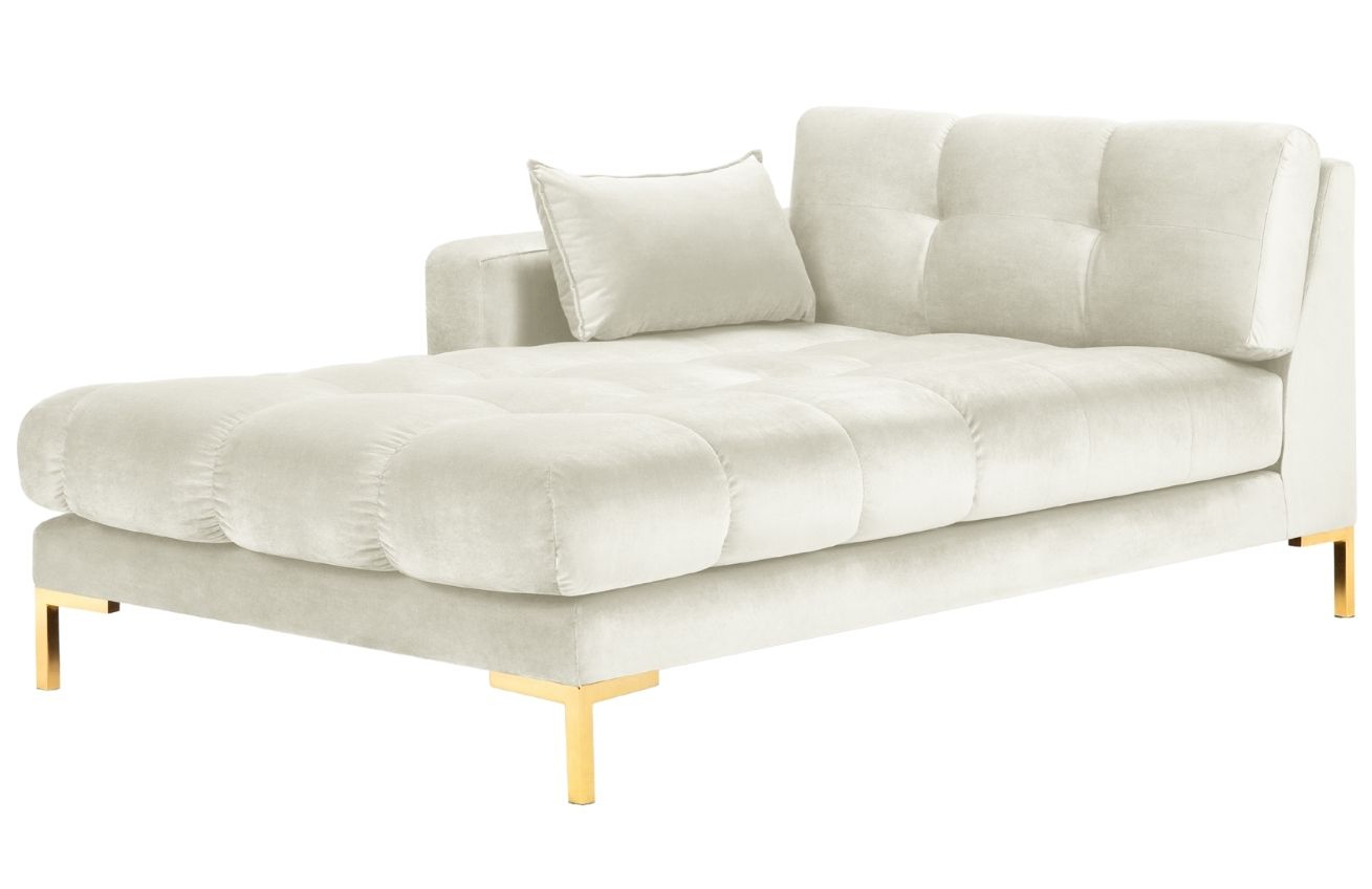 Kr&eacute;mov&aacute; sametov&aacute; leno&scaron;ka MICADONI MAMAIA 185 cm se zlatou podnož&iacute;, lev&aacute;