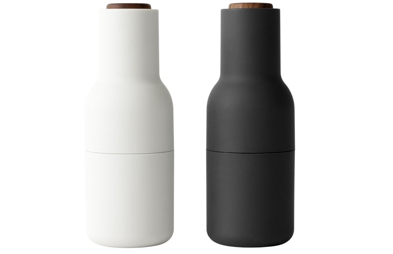 Audo CPH Set dvou bílo černých silikonových mlýnků na sůl a pepř AUDO GRINDER I. 20,5 cm