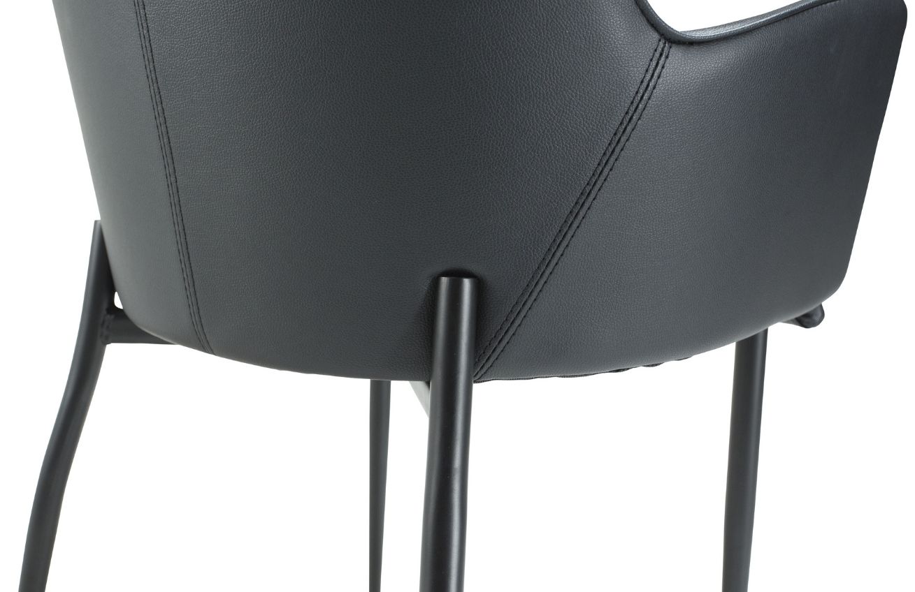 ​​​​​Dan-Form Černá koženková jídelní židle DAN-FORM Rombo