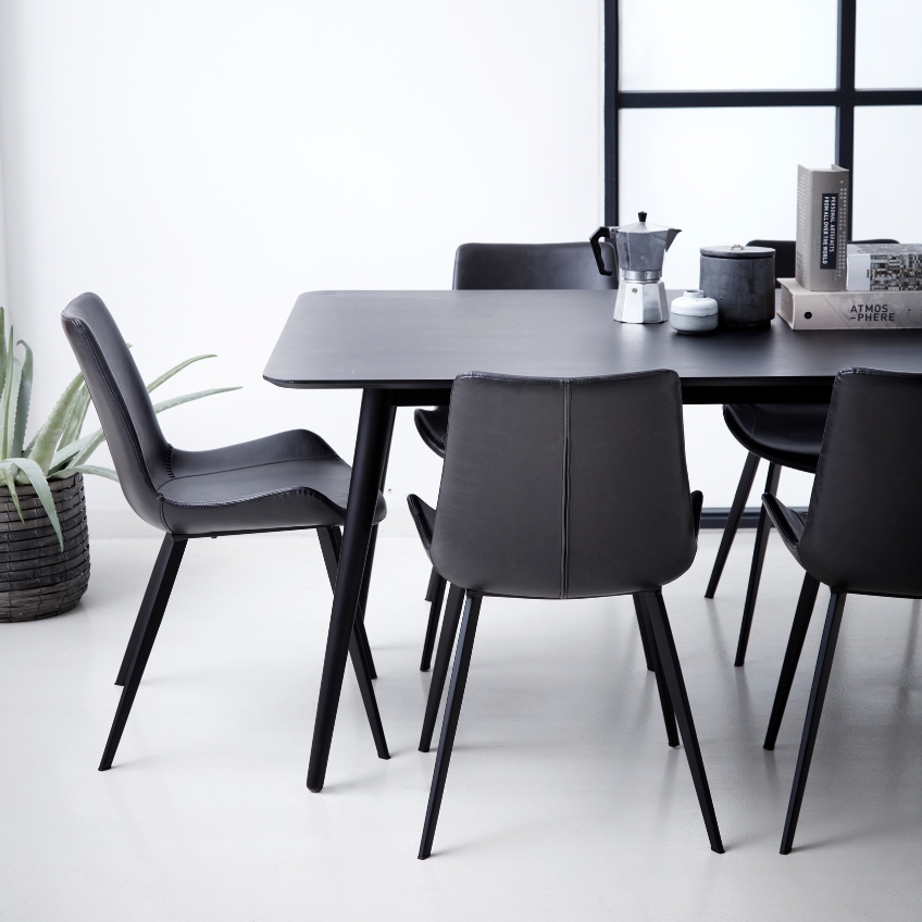 ​​​​​Dan-Form Černá koženková jídelní židle DAN-FORM Hype