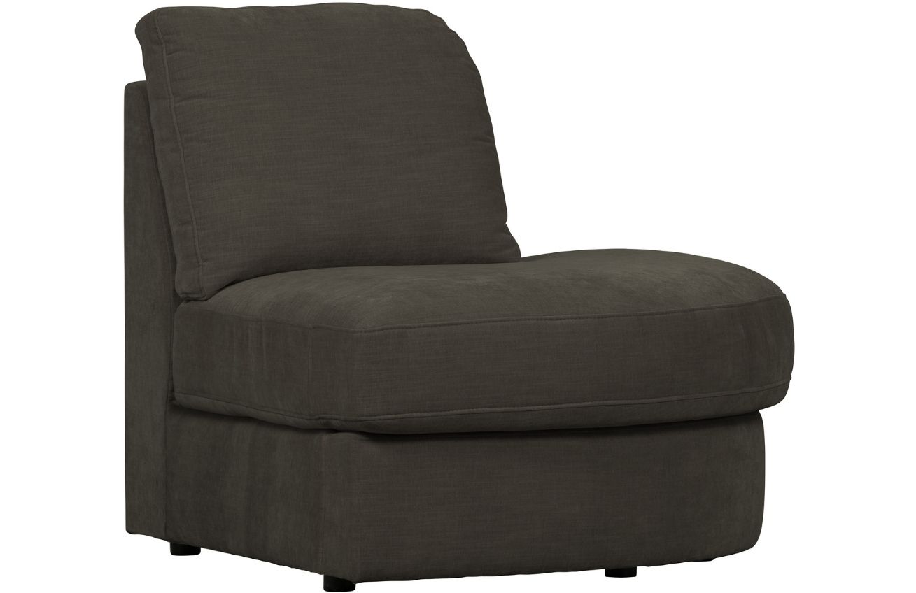 WOOOD Antracitově šedý látkový koncový modul Flaireen 93 cm, pravý