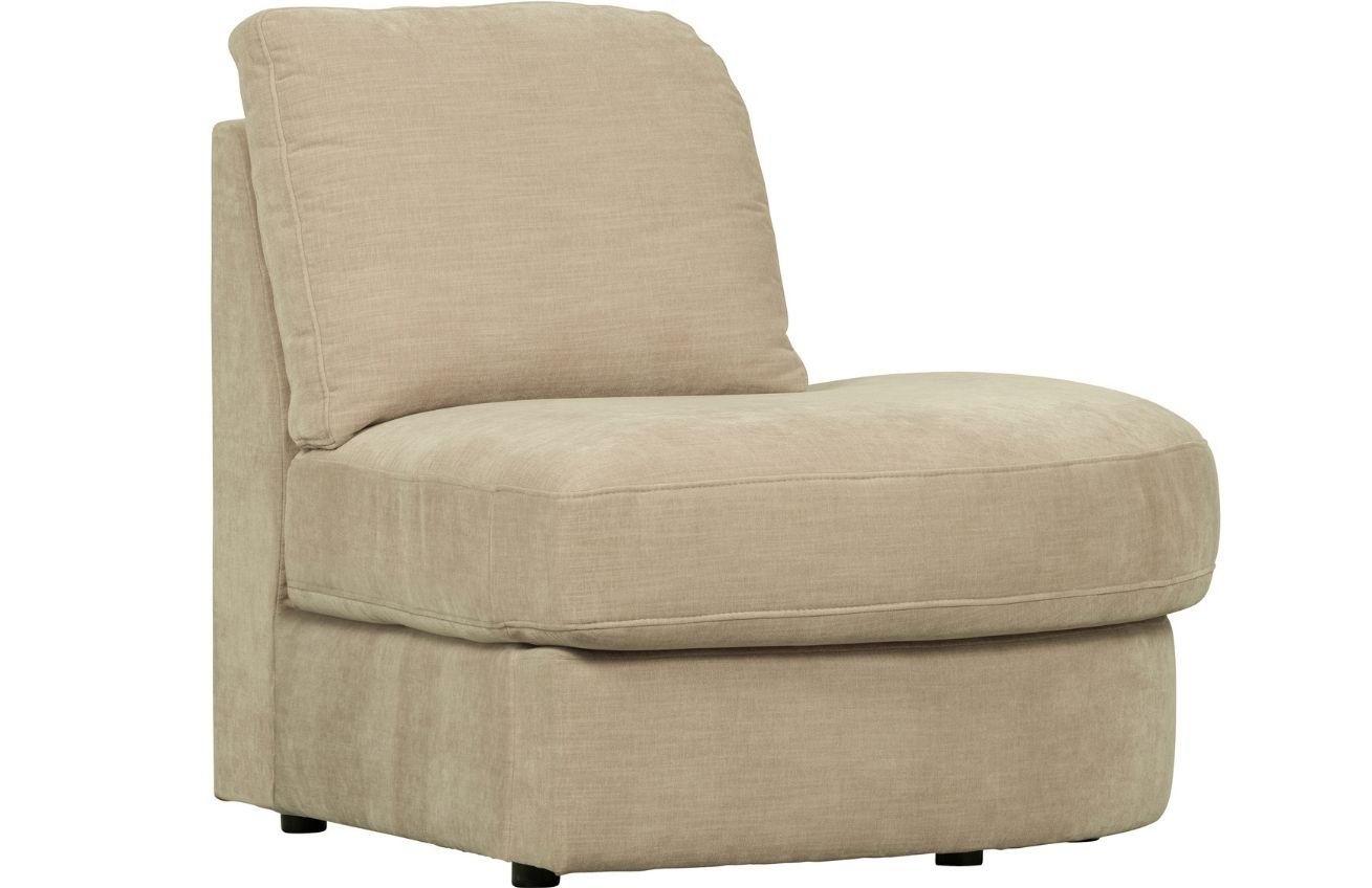 WOOOD Pískově hnědý látkový koncový modul Flaireen 93 cm, pravý