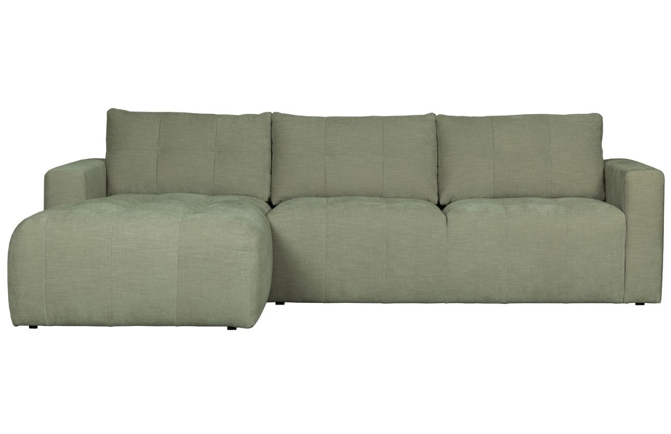 WOOOD Zelen&aacute; l&aacute;tkov&aacute; rohov&aacute; pohovka Rosa 280 cm, lev&aacute;