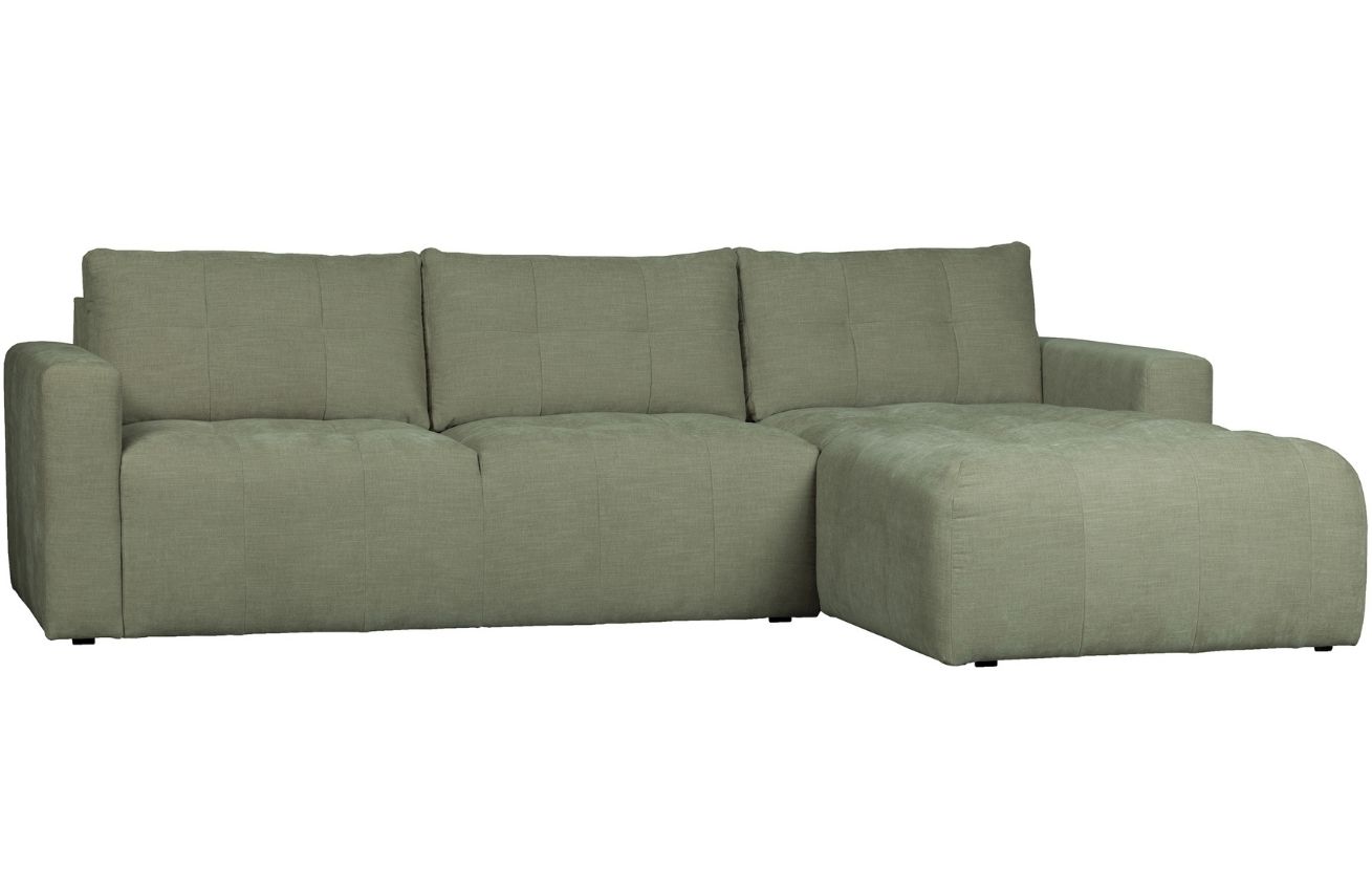 WOOOD Zelen&aacute; l&aacute;tkov&aacute; rohov&aacute; pohovka Rosa 280 cm, prav&aacute;