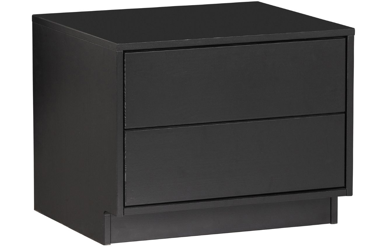 WOOOD Černý borovicový TV stolek Frederica 50 x 39,5 cm