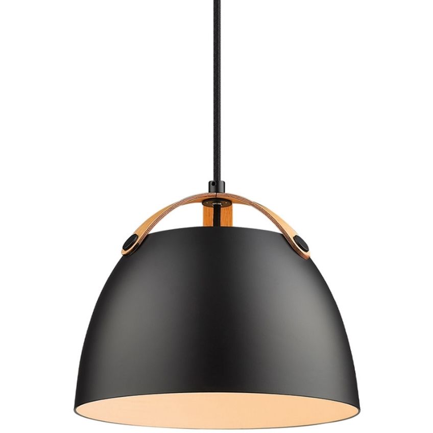 Čern&eacute; kovov&eacute; z&aacute;věsn&eacute; světlo Halo Design Oslo 24 cm