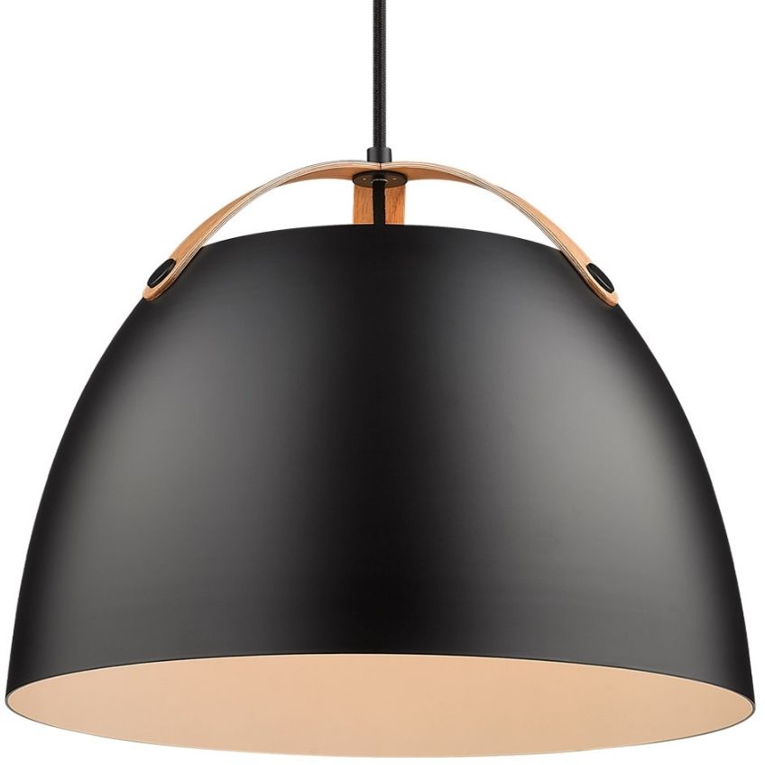 Čern&eacute; kovov&eacute; z&aacute;věsn&eacute; světlo Halo Design Oslo 40 cm