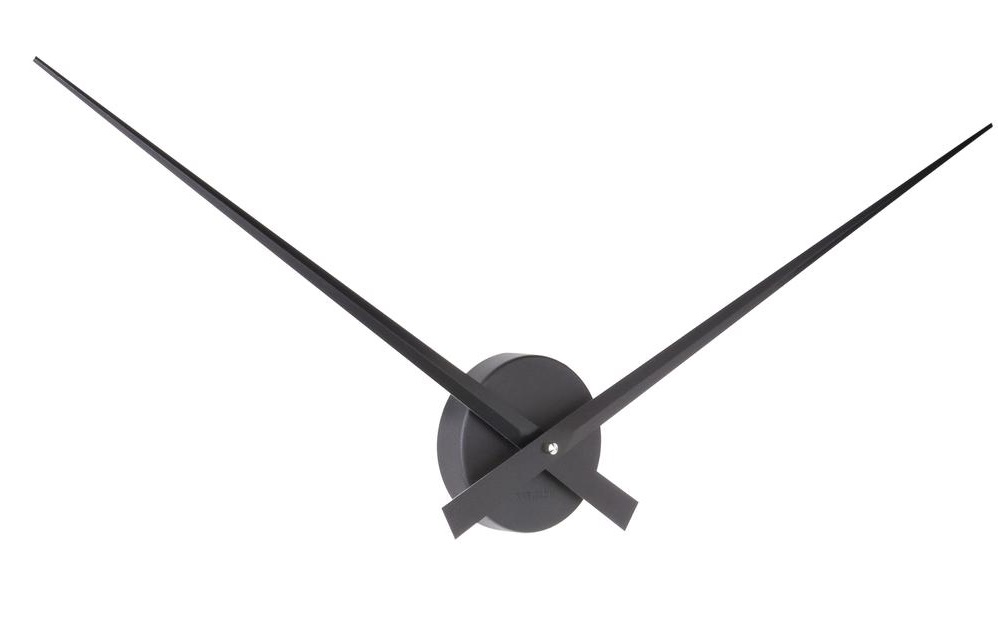 Present time Černé nástěnné hodiny Pointer 52 cm