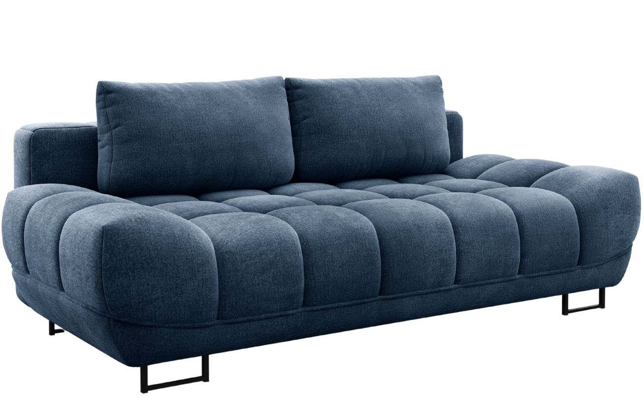 Modr&aacute; sametov&aacute; tř&iacute;m&iacute;stn&aacute; rozkl&aacute;dac&iacute; pohovka Windsor & Co Cirrus 215 cm