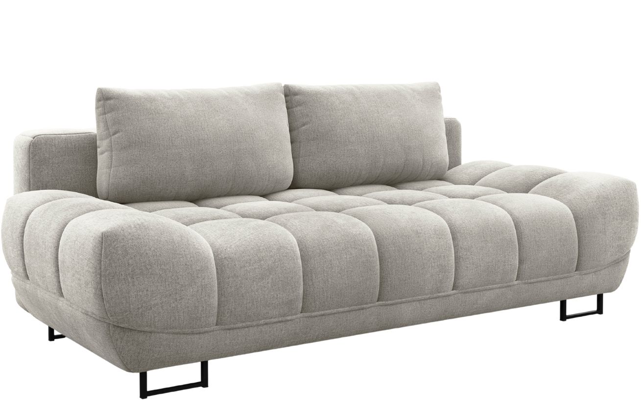 Světle &scaron;ed&aacute; sametov&aacute; tř&iacute;m&iacute;stn&aacute; rozkl&aacute;dac&iacute; pohovka Windsor & Co Cirrus 215 cm