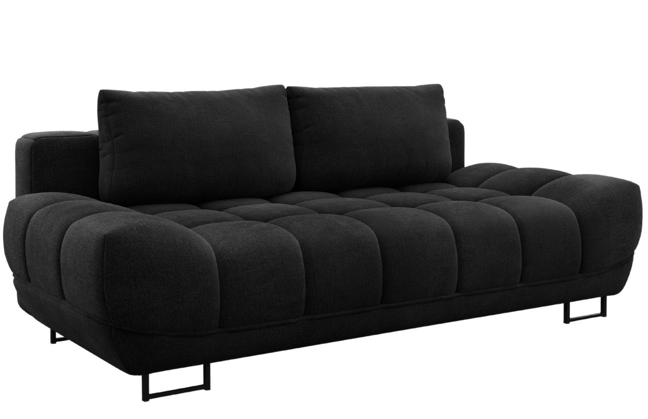 Čern&aacute; sametov&aacute; tř&iacute;m&iacute;stn&aacute; rozkl&aacute;dac&iacute; pohovka Windsor & Co Cirrus 215 cm